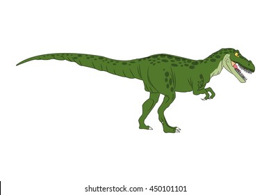 Dinosaur cartoon comic tiranosaur rex isolated vector illustration