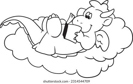dinosaur cartoon doodle kawaii anime coloring page cute illustration drawing character chibi manga comic