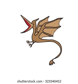 Dinosaur cartoon drawing vector design