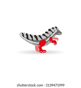 dinosaur cartoon isolated vector illustration  