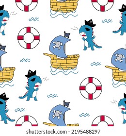 Dinosaur cartoon pattern.cute cartoon pattern.Cartoon design