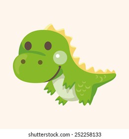 dinosaur cartoon theme elements
