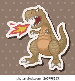 dinosaur cartoon theme elements vector,eps