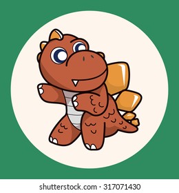 dinosaur cartoon theme elements vector,eps