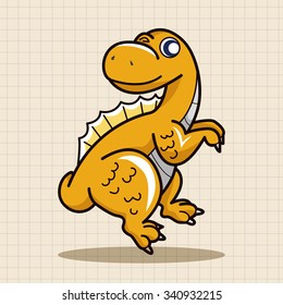 dinosaur cartoon theme elements vector,eps