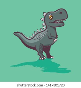 Dinosaur cartoon vector art illustration