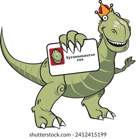 Dinosaur cartoon, vector, funny, prehistoric