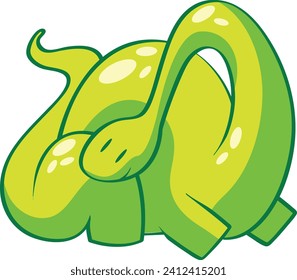 Caricatura de dinosaurios, vector, divertido, prehistórico