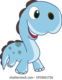 Ilustración vectorial de los dinosaurios aislada en fondo blanco