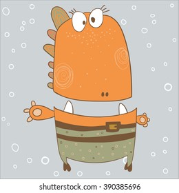 Dinosaur Cartoon Vector Illustration