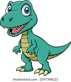 dinosaur cartoon vector illustration , funny dinosaur illustration , dinosaur cartoon  