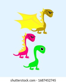 dinosaur character for cartoon illustration or kids t-shirt