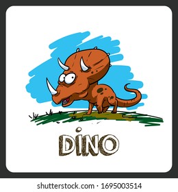 Dinosaur Character drawing cute dinosaur 