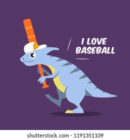 Dinosaur character and pose vector illustration
