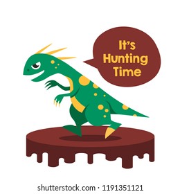 Dinosaur character and pose vector illustration