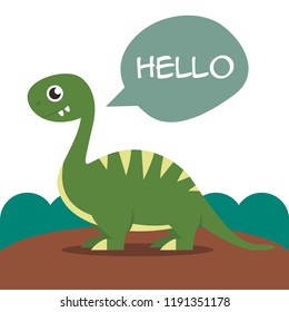 Dinosaur character and pose vector illustration
