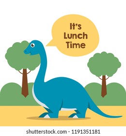 Dinosaur character and pose vector illustration