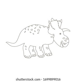 libro de colorantes para niños de dinosaurios ilustración vectorial