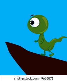 dinosaur climbing hill 	