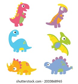 Dinosaur Clipart. Collection of cartoon dinosaurs.