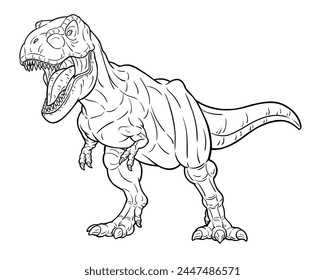 Dinosaur collection, Dinosaur vector illustration, Tyrannosaurus