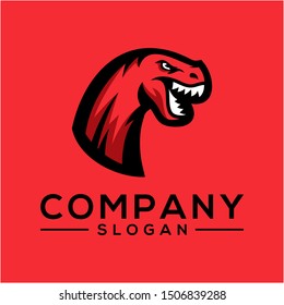 dinosaur color logo design vector 