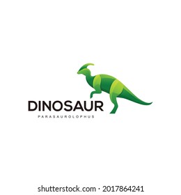 Dinosaur colorful logo illustration vector