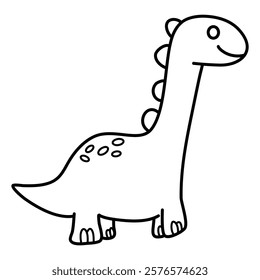 dinosaur coloring book page for kids