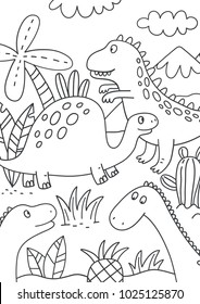 Dinosaur coloring page