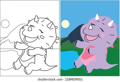 Dinosaur Coloring page book for kids.