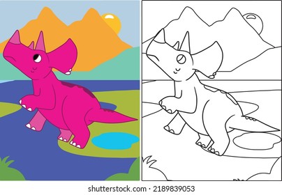 Dinosaur Coloring page book for kids.