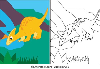 Dinosaur Coloring page book for kids.