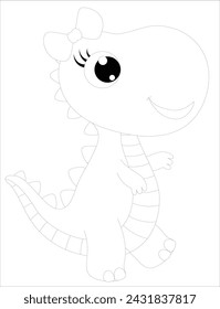 Dinosaur coloring page for kid