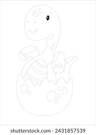 dinosaur coloring page for kid