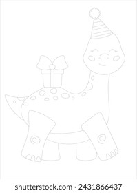 dinosaur coloring page for kid