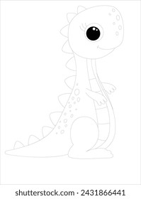 dinosaur coloring page for kid