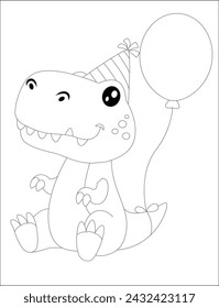 dinosaur coloring page for kid