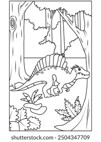 Dinosaur  coloring page for kids