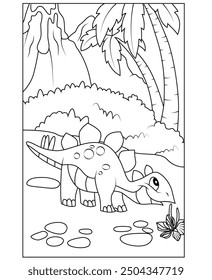 Dinosaur  coloring page for kids