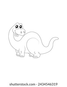 dinosaur coloring page for kids and adults black and white coloring book page