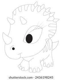 Dinosaur coloring page for kids and adults