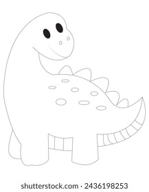 Dinosaur coloring page for kids and adults