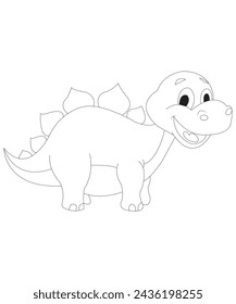 Dinosaur coloring page for kids and adults