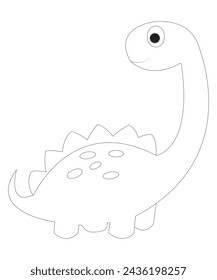 Dinosaur coloring page for kids and adults