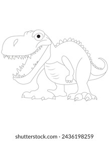 Dinosaur coloring page for kids and adults