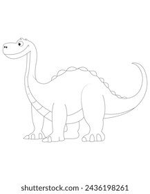 Dinosaur coloring page for kids and adults