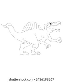 Dinosaur coloring page for kids and adults