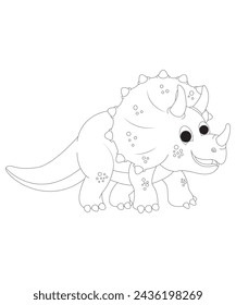 Dinosaur coloring page for kids and adults