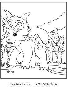 Dinosaur coloring page for kids and adults