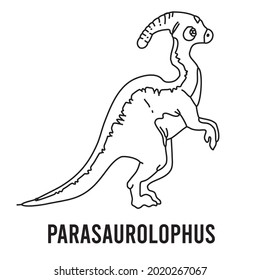 Dinosaur Coloring page for preschool children. Learn numbers for kindergartens and schools. Educational game.